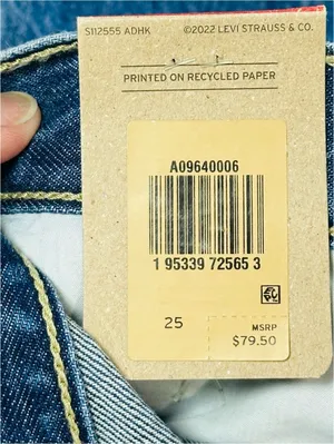 Levi’s Low Pro Straight Jeans Women’s Size 25 Mid Rise Distressed Blue Denim NWT thumbnail 8
