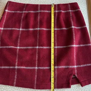 Lulus Spence wine Red Plaid Mini Plaid Mini Skirt size S thumbnail 4