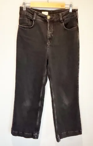 Anthropologie Pilcro Faded Black Wide Leg Jeans - size 31 thumbnail 1