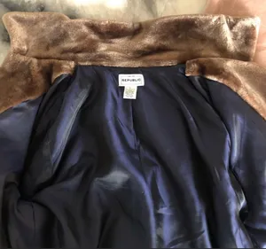 Faux Fur Teddy Coat Brown Size L thumbnail 7