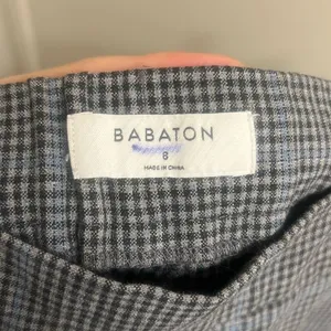 ✨Aritzia Babaton Conan Grey Check Plaid Sz 8 Pants✨ thumbnail 6