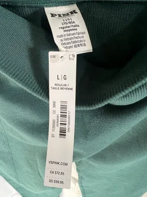 PINK Victoria's Secret Girls' Dark Green Leggings thumbnail 4