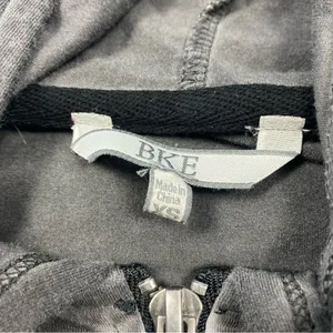 BKE Sweatshirt Womens Full Zip Slim Fit Hoodie Lightweight XS Gray Ombré thumbnail 5