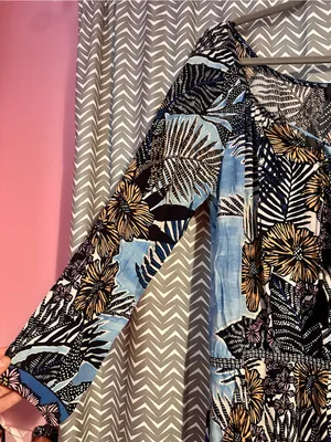 Hale Bob | Boho Tropical Floral Print Romper, Large thumbnail 5