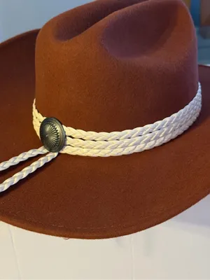 NWOT Anthropologie San Diego Hat Company Rust Brown Felt Western Cowboy Hat thumbnail 3