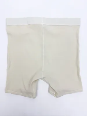 SKIMS Cotton Rib Boxer Shorts Bone Ivory thumbnail 4
