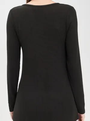 🌟 Hatch 🌟 The Softest Rib Nursing Maternity Henley Black Sz 0 Xs thumbnail 2