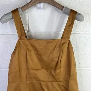 NWT J. Crew Squareneck A-line dress in Gramercy twill sz 8 cappuccino #BK702 thumbnail 6