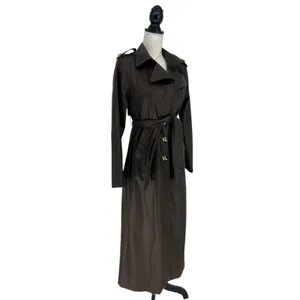 Wyld Blue Faux‎ Leather Trench Coat Dark Chocolate Size XS thumbnail 9