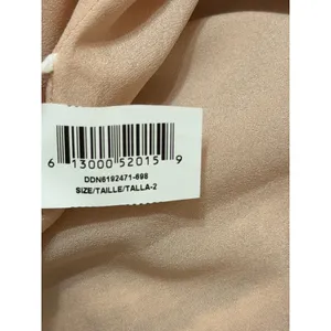 BcbgMaxAzria Sleeveless Bare Pink Combo Sequence Faux Wrap Mini Dress Size 2 thumbnail 5