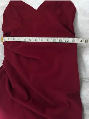 Lulu's Burgundy Midi Pencil Skirt with Front Slit thumbnail 9