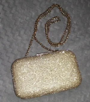 👛 Elegant Gold Glitter Clutch for Evenings Special Events Occasions Purse Bag thumbnail 1