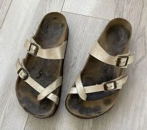 Birkenstock Mayari Strappy Slip On Sandals Beige (size 37) outdoor gorpcore hike thumbnail 1