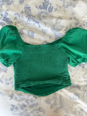 Green corset crop top thumbnail 2