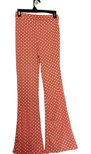 Wild Fable floral orange flared leggings size‎ XS thumbnail 1
