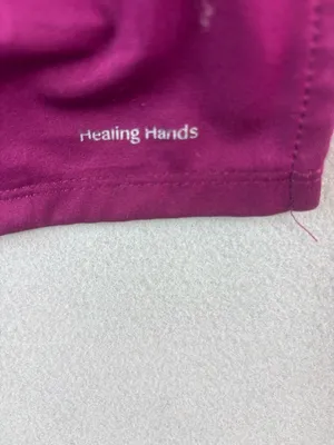 Helping Hands M Berry V-Neck Scrub Top & Pant Set - HH Works thumbnail 6