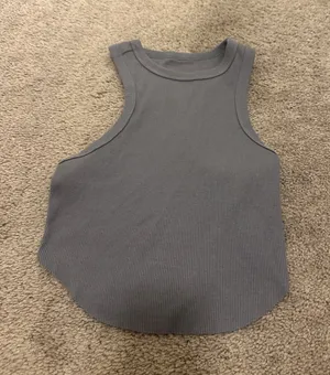 wild fable Gray Ribbed Tank Top thumbnail 1