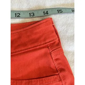Old Navy Orange Denim Short Size‎ 6 Zip Button Mid Rise Summer Beach thumbnail 7