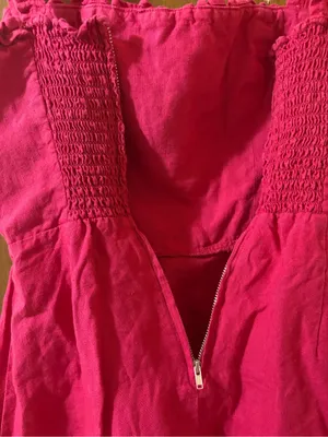 Reformation Janie Mini Dress in Red Rhubarb thumbnail 5