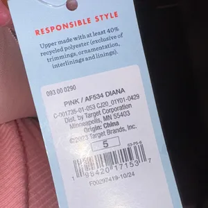 Cat & Jack Light Pink Ballet Flats vegan leather size 5 thumbnail 7
