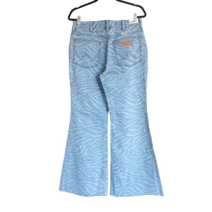 Nwt Wrangler Women'S Meow Laser Tiger Print Wanderer Flare Jeans 32x34 thumbnail 6