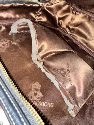 used Black Teddy Bear Print Backpack thumbnail 7