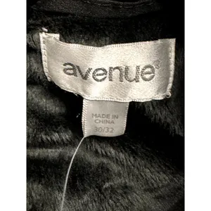 Avenue Puffer Jacket Quilted Design Faux Fur Trim Hooded Solid Black W 14/16 NWT thumbnail 10