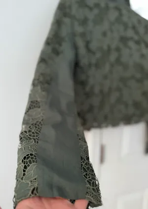 Anthropologie Dolan Lace Moto Jacket, Size M thumbnail 11