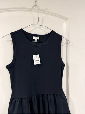 J.Crew Rib Knit Sleeveless Mini Dress Black XS NWT thumbnail 5