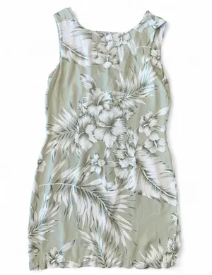 Tommy Bahama Vintage Silk Dress Floral Sleeveless Hawaiian Small thumbnail 1