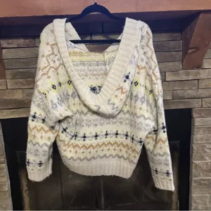 High-low American Eagle sweater with hoodie thumbnail 2