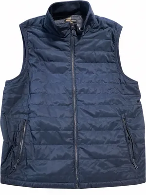 Women’s Navy Blue Quilted Puffer Vest – Full Zip thumbnail 1