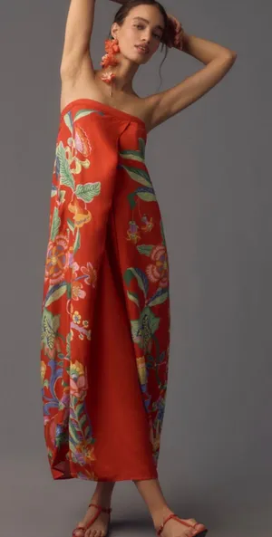 Anthropologie strapless dress thumbnail 1