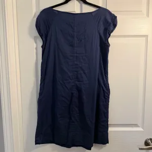 Old Navy Shift Dress Navy Blue Medium Boho Y2K Embroidered Summer‎ Casual thumbnail 4