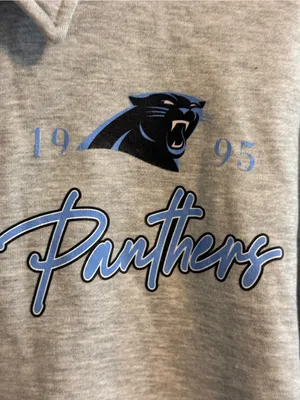 Gameday Couture Carolina Panthers Gray Button Front Sweatshirt Women's S thumbnail 6