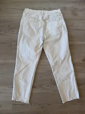 Daze Denim High-Rise Straight White Jeans thumbnail 5