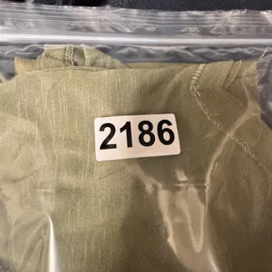 2186 | White House Black Market Slub Knit V-Neck Tee Olive Green Women M thumbnail 7