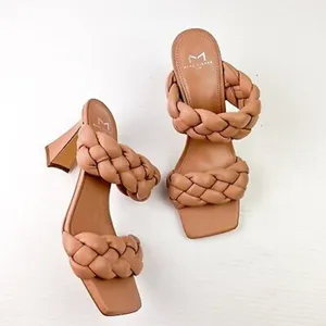 Marc Fisher Hammy Braided Heel Sandal Brown Size 8 thumbnail 6