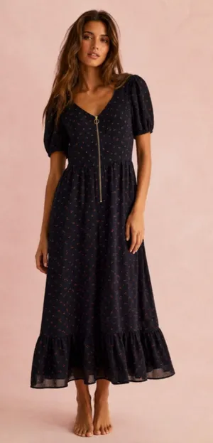 JessaKae‎ Floral Maxi Dress Cottagecore Boho Romantic Quiet Luxury Mod Coquette thumbnail 1