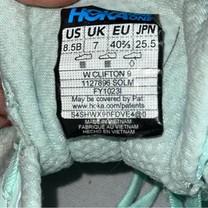 Hoka One One Women’s 8.5 B Seafoam Green Purple Clifton 9 Running Shoes Sneakers thumbnail 10