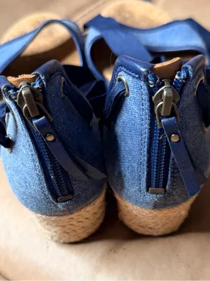 UGG Amell Wedge Denim Heels thumbnail 3