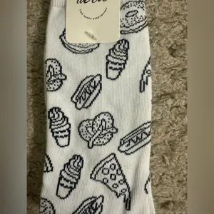 Aerie White NYC New York Iconic Snack Foods Crew Socks thumbnail 2