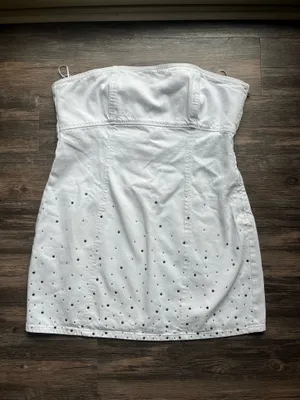 Zara Glitter Denim Dress XXL thumbnail 2