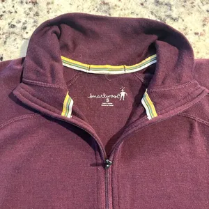 Smartwool Base Layer Top Wmn S Plum Merino Wool‎ Quarter Zip Gorpcore Activewear thumbnail 3
