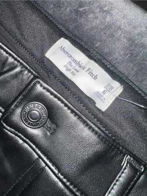 Abercrombie & Fitch Vegan Leather High Rise Loose Pant in Black Size 28 / 6 NWT thumbnail 13