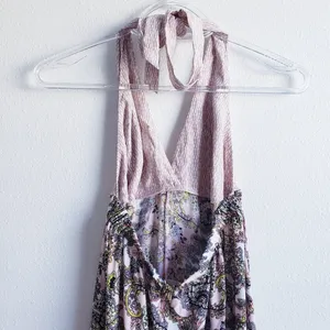 Victoria's Secret Silky Halter Maxi Floral Dress thumbnail 7