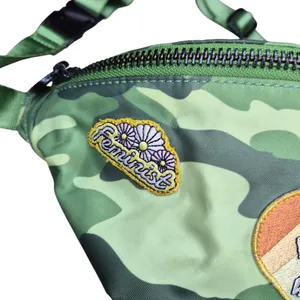 Stoney Clover Lane Fanny Pack Camo Belt Bag Crossbody Feminist Pride Patches 12" thumbnail 3