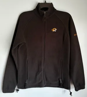 Columbia Mizzou Tigers Fleece Jacket Women’s Small Black Full Zip Embroidered thumbnail 1