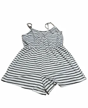 SHEIN Women’s Black & White Striped Romper thumbnail 2