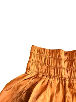Free People Movement Rust Orange Smocked Dolphin Hem Shorts Boho X-Small Women's thumbnail 2